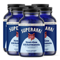 SuperAkki gut health supplement bottle front label Six Pack