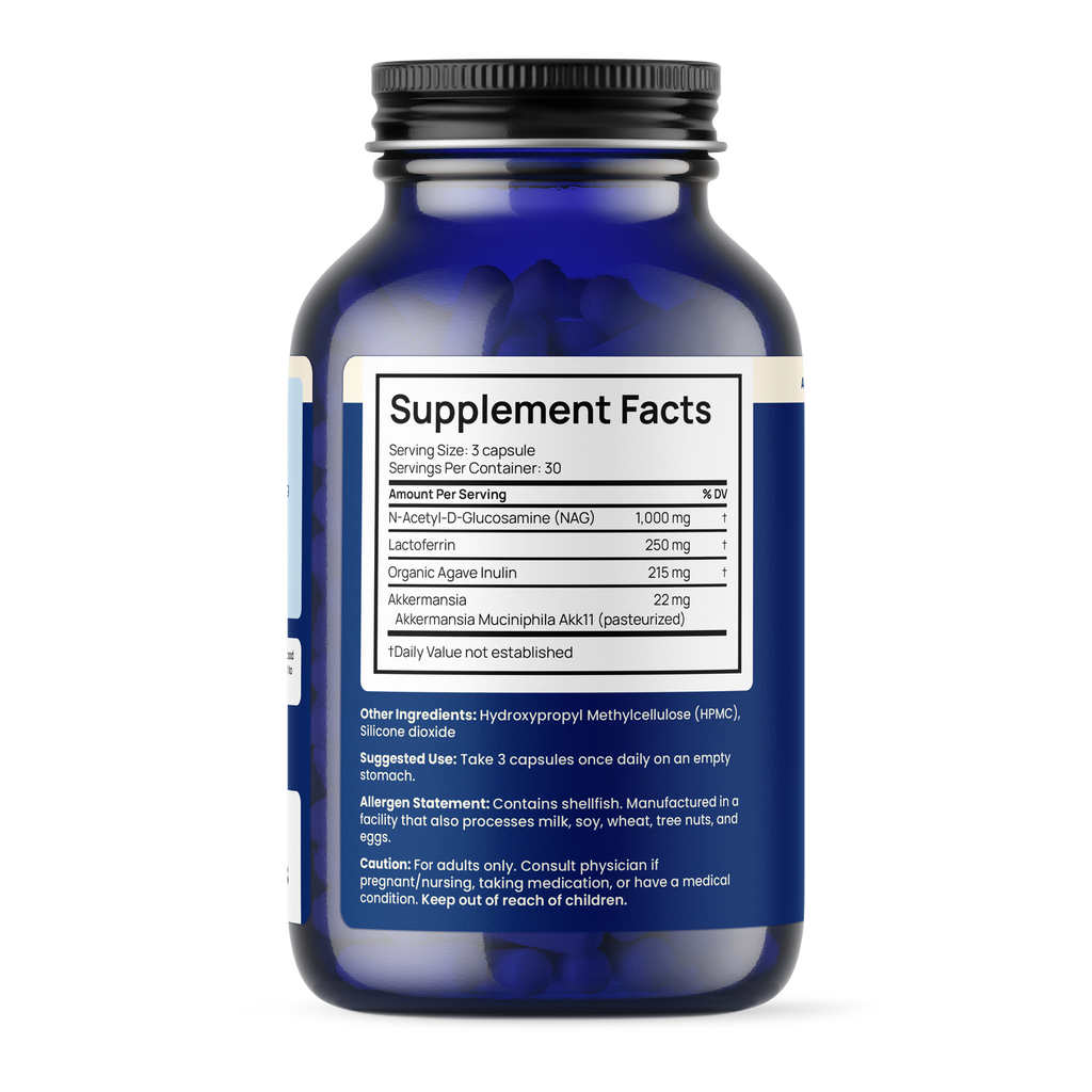 SuperAkki gut health supplement bottle front label
