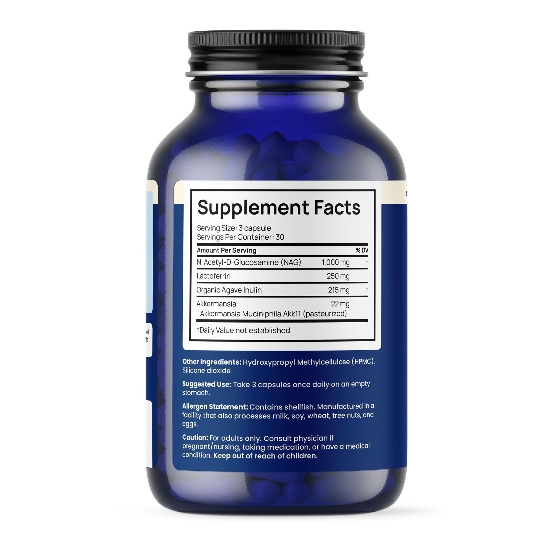 SuperAkki gut health supplement bottle front label