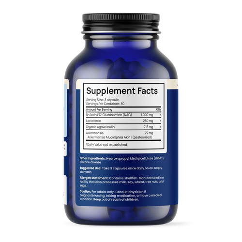 SuperAkki gut health supplement bottle front label